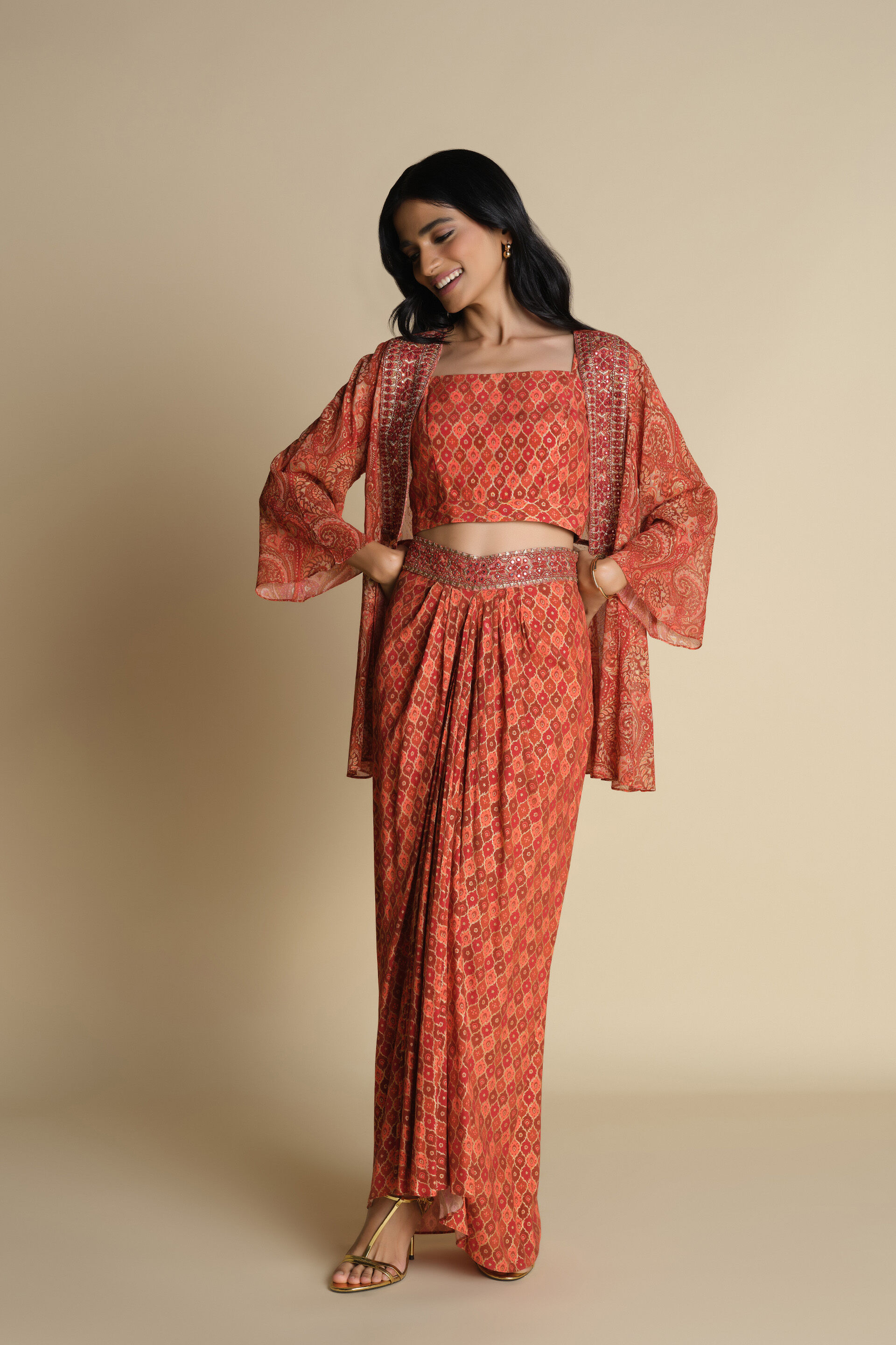 Dillagi Co-ord Set, Rust, image 11